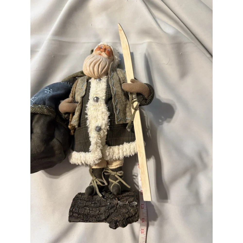 Hallmark Woodland Jolly Santa Pere Noel Des Bois Skiing 14